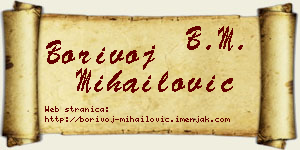 Borivoj Mihailović vizit kartica